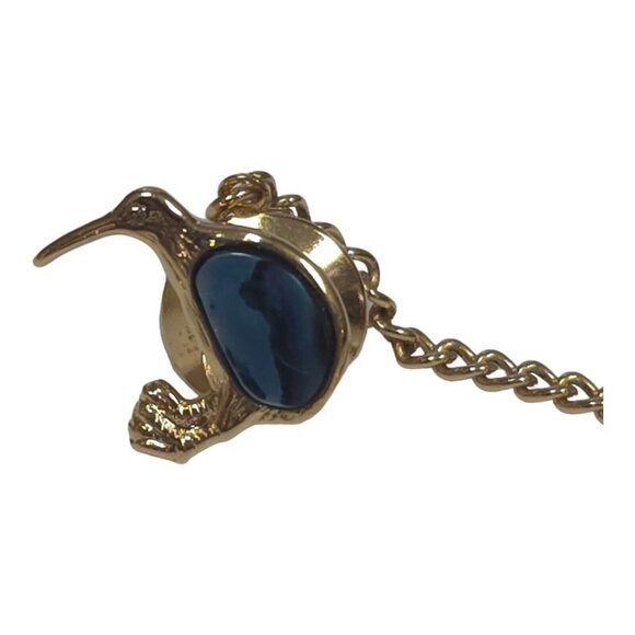 Vtg Paua Abalone Shell New Zealand Kiwi Bird Tie Tack Pin Exotic Bird Brooch - Picture 2 of 8